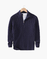 Cable Knit Quarter-Zip Sweater