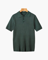 Textured Button Knit Polo
