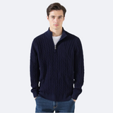 Cable Knit Quarter-Zip Sweater