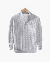 Cable Knit Quarter-Zip Sweater