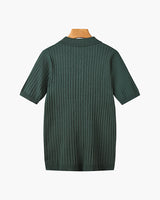 Textured Button Knit Polo