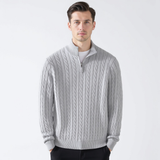 Cable Knit Quarter-Zip Sweater