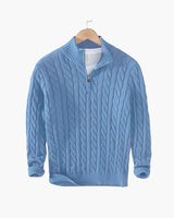 Cable Knit Quarter-Zip Sweater