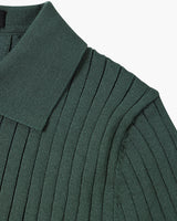 Textured Button Knit Polo