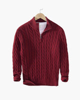 Cable Knit Quarter-Zip Sweater