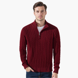 Cable Knit Quarter-Zip Sweater
