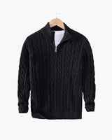 Cable Knit Quarter-Zip Sweater