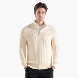 Cable Knit Quarter-Zip Sweater