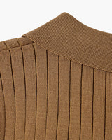 Textured Button Knit Polo