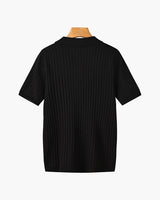 Textured Button Knit Polo