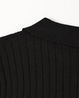 Textured Button Knit Polo