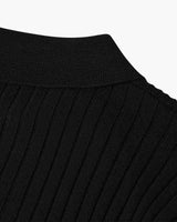 Ribbed Knit Resort Polo