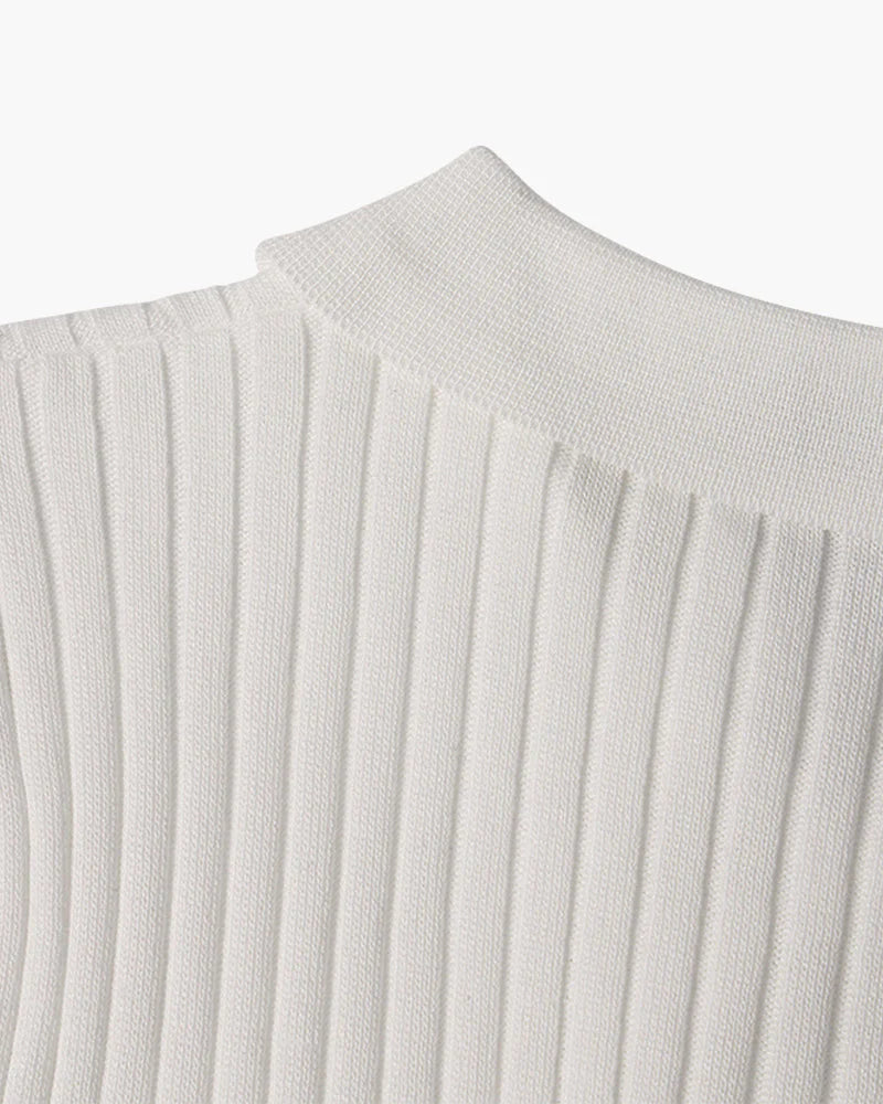Ribbed Knit Resort Polo