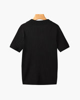 Ribbed Knit Resort Polo