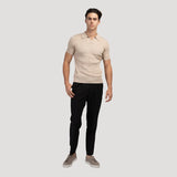 Ribbed Knit Resort Polo