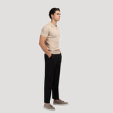 Ribbed Knit Resort Polo