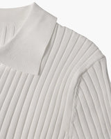 Ribbed Knit Resort Polo
